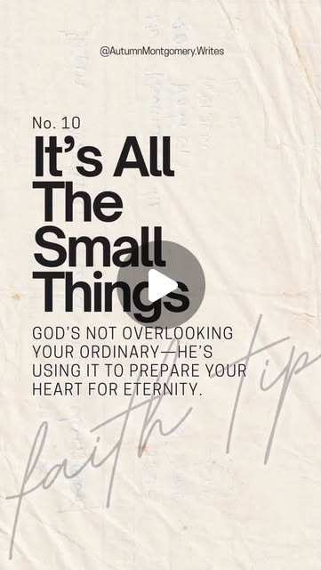 What if the moments that feel small are actually preparing your heart for som…