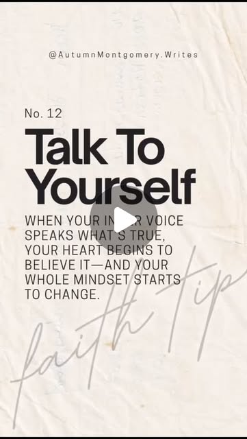 You talk to yourself more than anyone else—so what are you saying? 💭