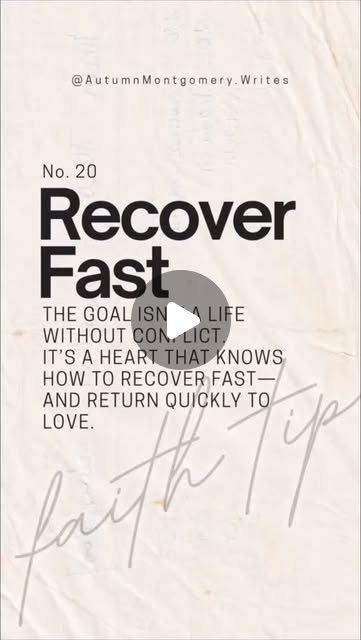 Spiritual maturity shows up in recovery.
