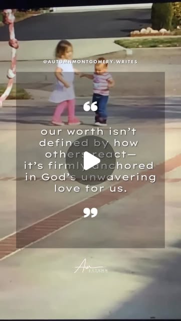 Our worth was never meant to hinge on how others react to us—their approval,…